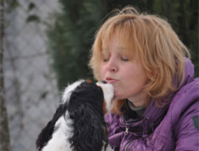 Chovateľka Beata Lacíková so psom